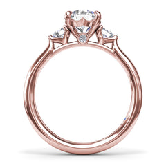 Brilliant Cut Three Stone Engagement Ring 