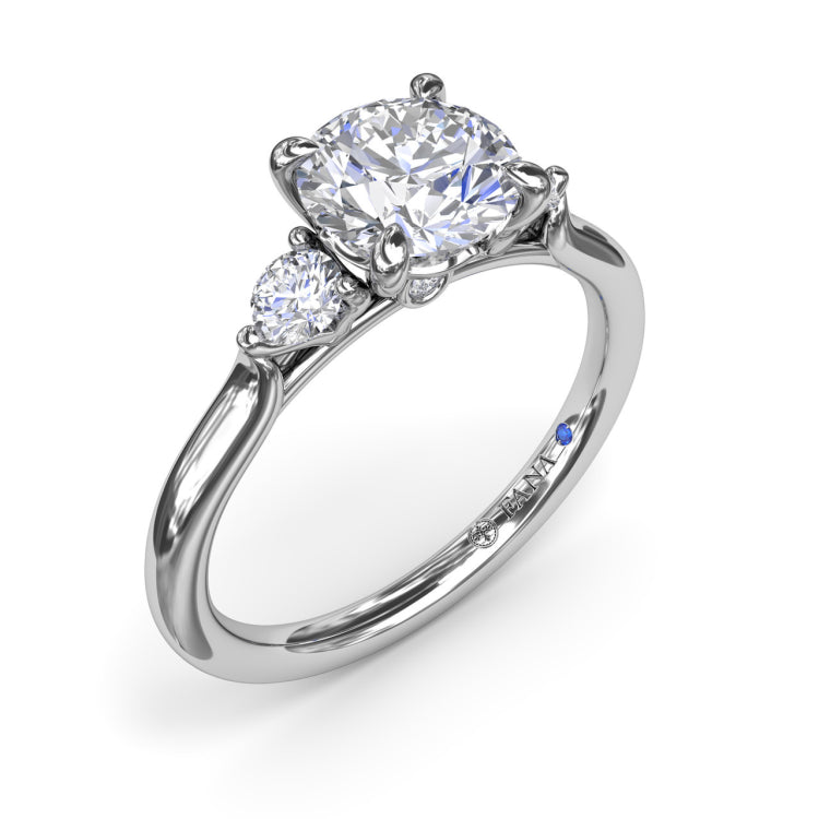 Brilliant Cut Three Stone Engagement Ring 