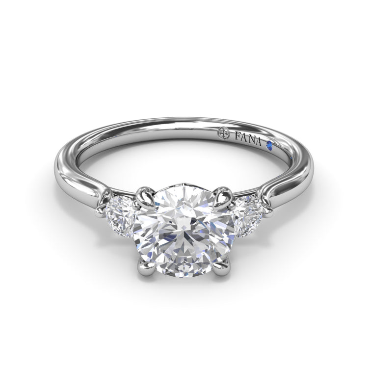 Brilliant Cut Three Stone Engagement Ring 