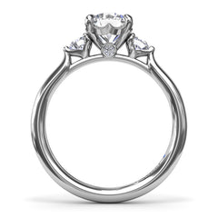Brilliant Cut Three Stone Engagement Ring 