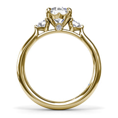 Brilliant Cut Three Stone Engagement Ring 