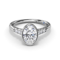 Beautiful Bezel Set Engagement Ring 