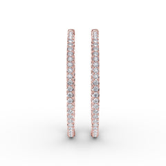 4.32ct Diamond Hoop Earrings