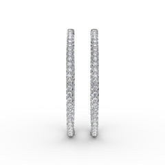 4.32ct Diamond Hoop Earrings