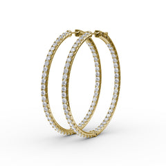 4.32ct Diamond Hoop Earrings