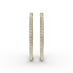 4.32ct Diamond Hoop Earrings