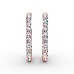 4.1ct Diamond Hoop Earrings