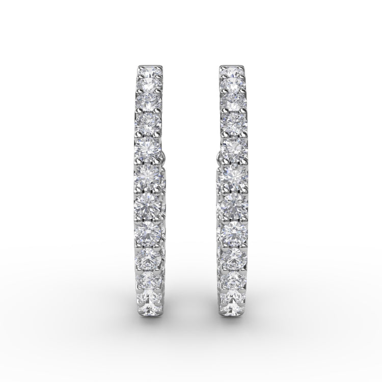 4.1ct Diamond Hoop Earrings