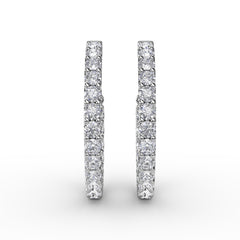 4.1ct Diamond Hoop Earrings