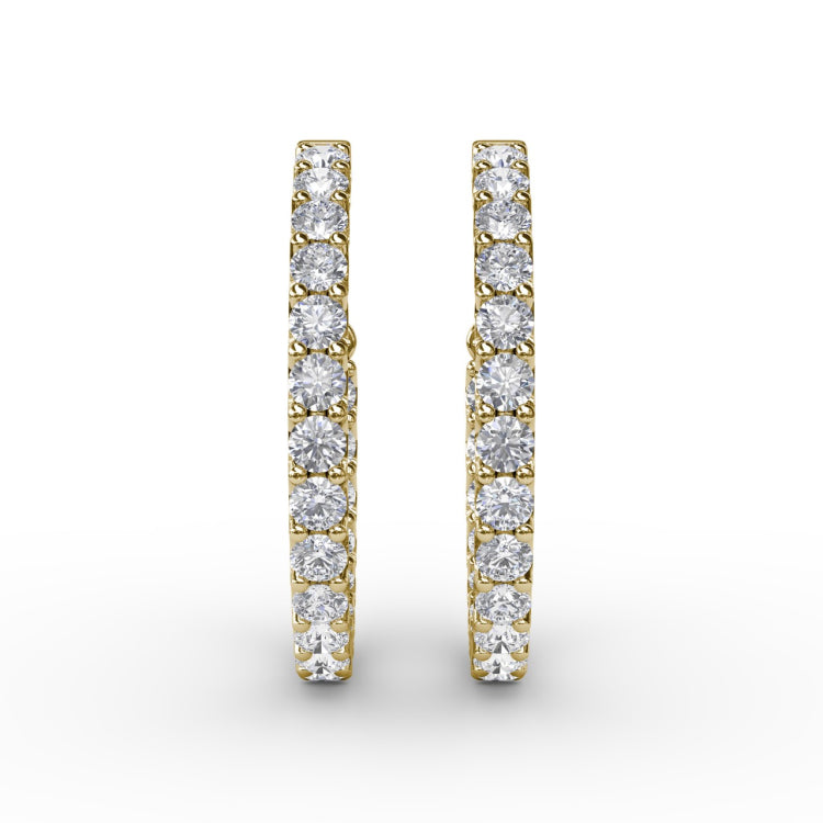 4.1ct Diamond Hoop Earrings