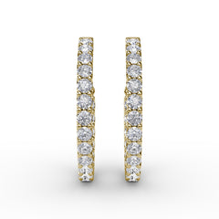 4.1ct Diamond Hoop Earrings