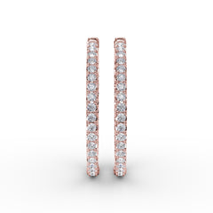 3.15ct Diamond Hoop Earrings