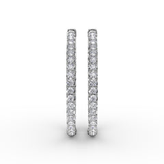 3.15ct Diamond Hoop Earrings