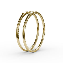 2.9ct Diamond Hoop Earrings