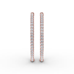 3.6ct Diamond Hoop Earrings