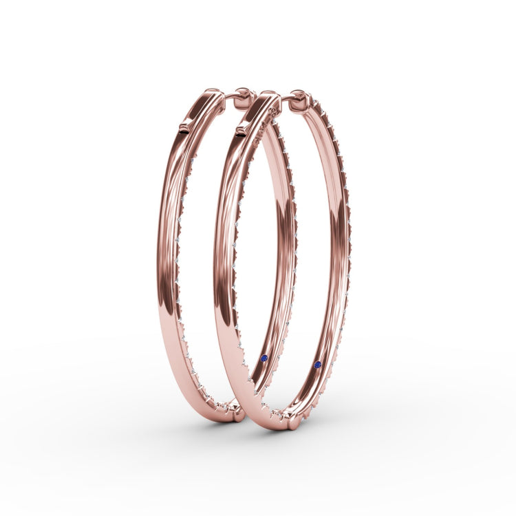 3.6ct Diamond Hoop Earrings