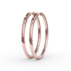 3.6ct Diamond Hoop Earrings