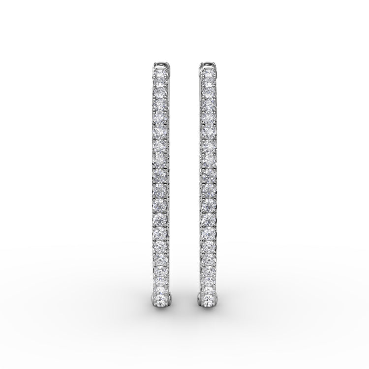 3.6ct Diamond Hoop Earrings