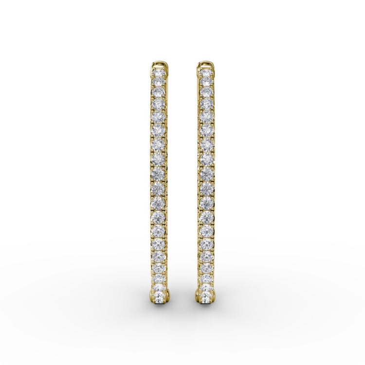 3.6ct Diamond Hoop Earrings