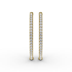 3.6ct Diamond Hoop Earrings