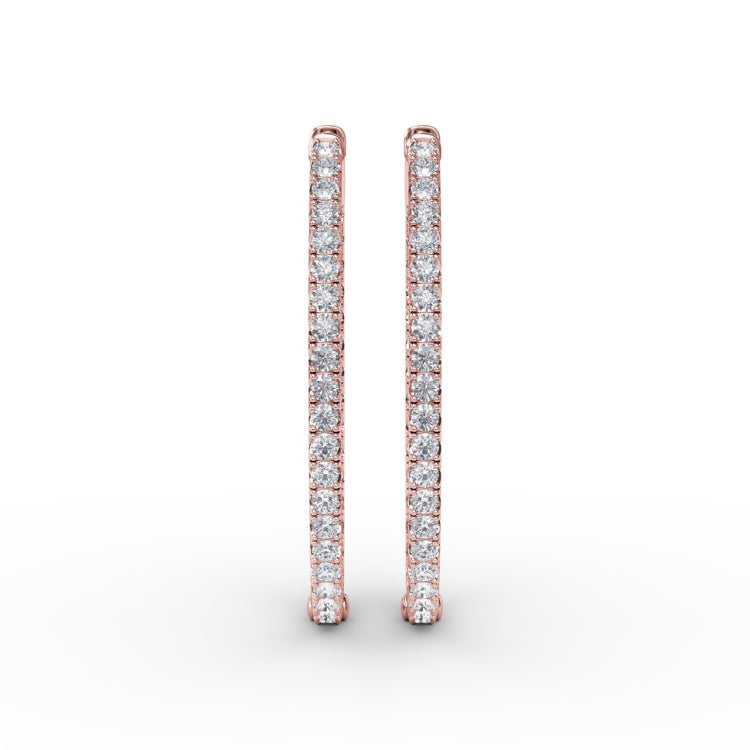 3.6ct Diamond Hoop Earrings