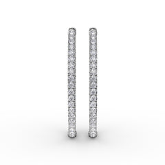 3.6ct Diamond Hoop Earrings