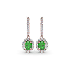 Dazzling Emerald and Diamond Drop Earrings