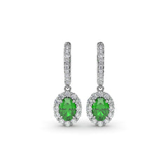 Dazzling Emerald and Diamond Drop Earrings