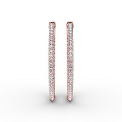 2.10ct Diamond Hoop Earrings 