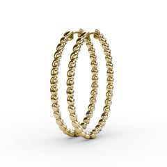 2.1ct Diamond Hoop Earrings