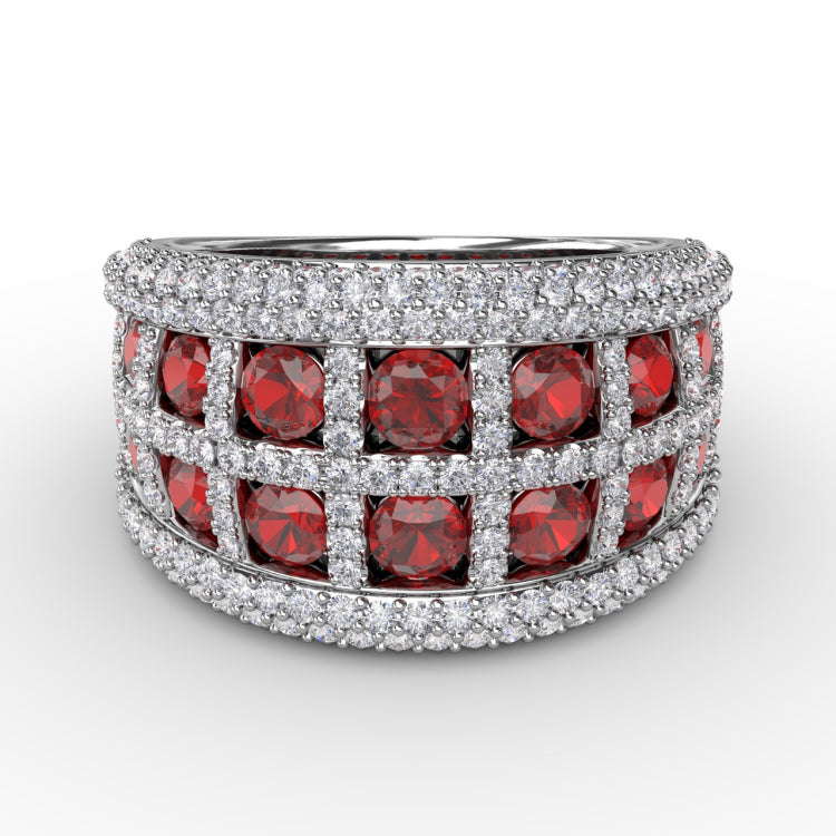 Bold and Beautiful Ruby and Diamond Ring 