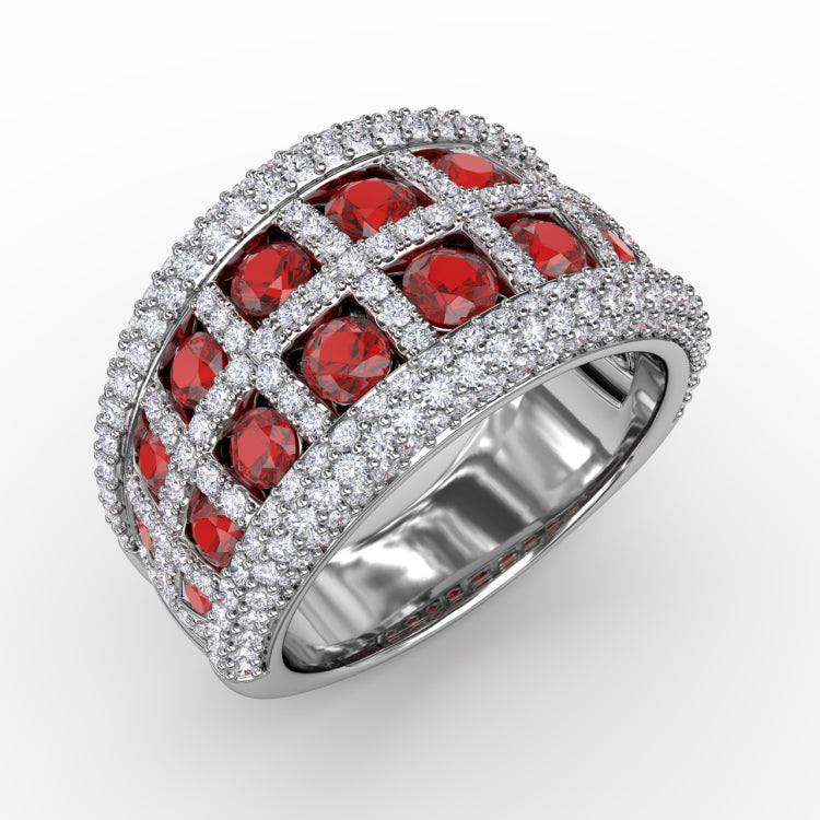 Bold and Beautiful Ruby and Diamond Ring 