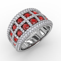 Bold and Beautiful Ruby and Diamond Ring 