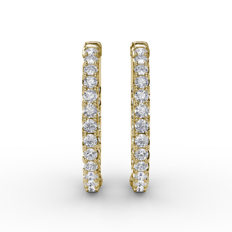 2.07ct Diamond Hoop Earrings