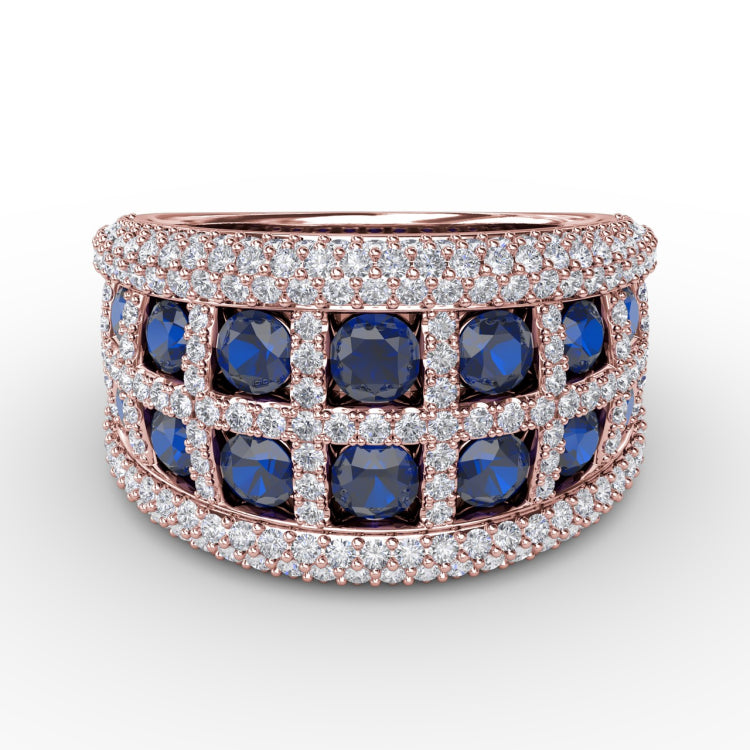 Bold and Beautiful Sapphire and Diamond Ring 