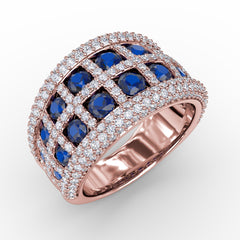 Bold and Beautiful Sapphire and Diamond Ring 
