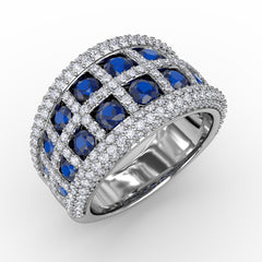 Bold and Beautiful Sapphire and Diamond Ring 