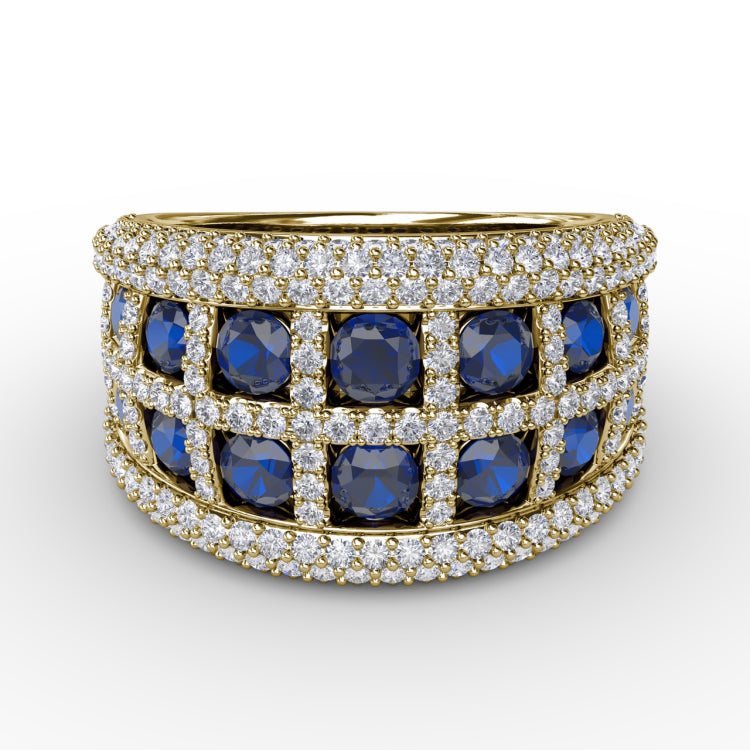 Bold and Beautiful Sapphire and Diamond Ring 