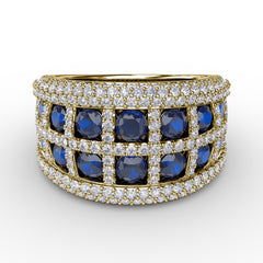 Bold and Beautiful Sapphire and Diamond Ring 