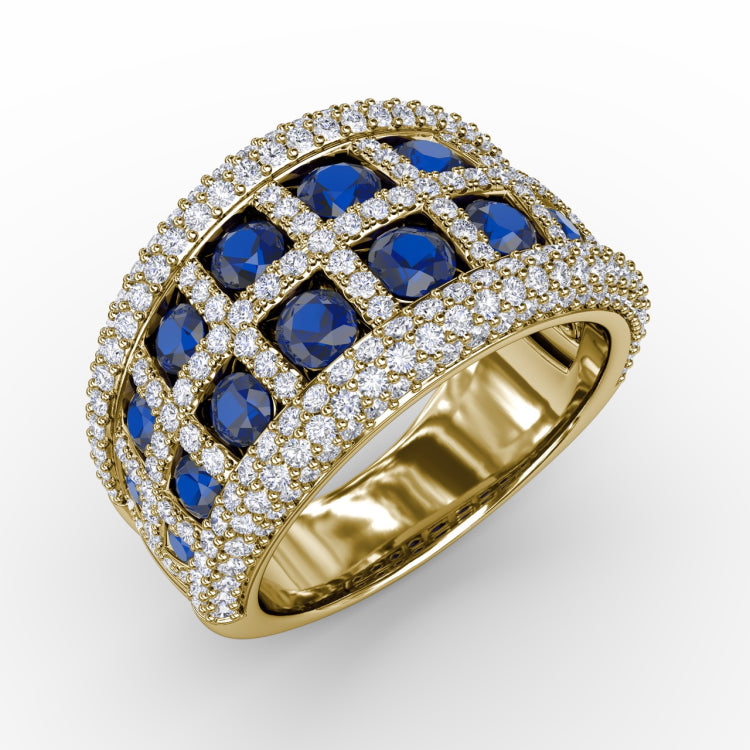 Bold and Beautiful Sapphire and Diamond Ring 