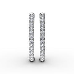 2ct Diamond Hoop Earrings 