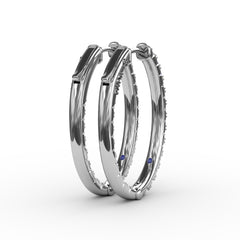 2ct Diamond Hoop Earrings 