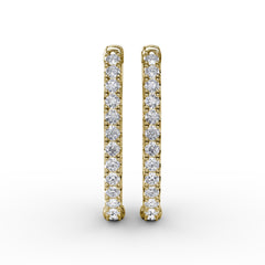 2ct Diamond Hoop Earrings 