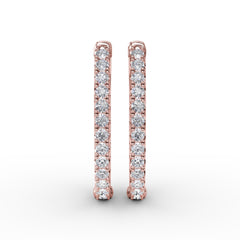 2ct Diamond Hoop Earrings 