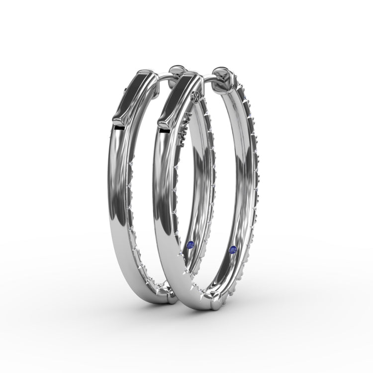 2ct Diamond Hoop Earrings 
