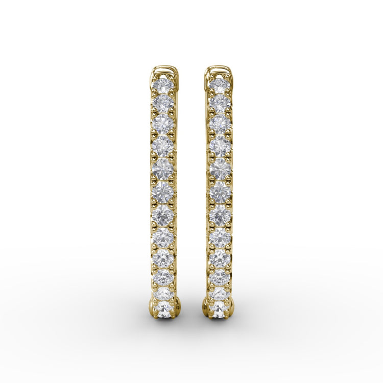 2ct Diamond Hoop Earrings 