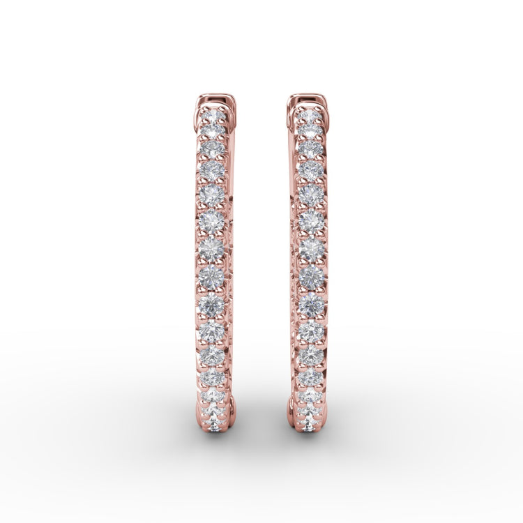 1.35ct Diamond Hoop Earrings