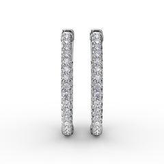 1.35ct Diamond Hoop Earrings