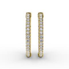 1.35ct Diamond Hoop Earrings
