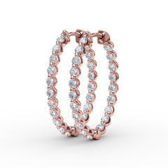 1.4ct Diamond Hoop Earrings